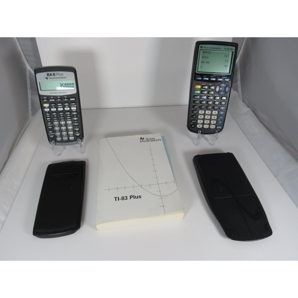 Texas Instruments TI-83 Plus Scientific Calculator & BA II Plus - Lot Of 2 - Picture 6 of 8